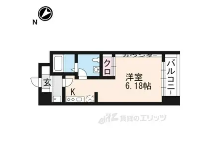 プラネシア京阪出町柳(1K/5階)の間取り写真