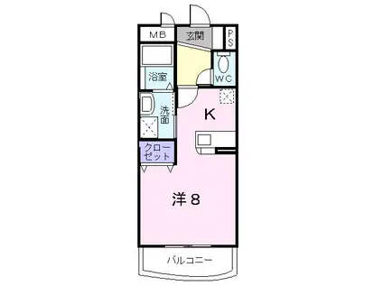 グラン・シャリオ(1K/3階)の間取り写真