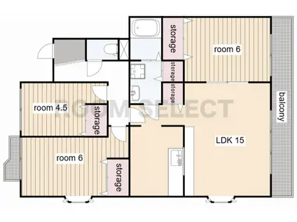 メトロ藤が丘(3LDK/2階)の間取り写真