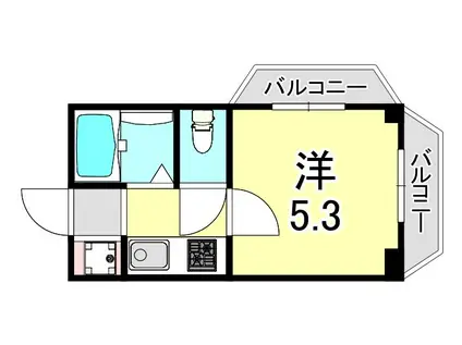 ときわ上筒井レクラン(1K/4階)の間取り写真