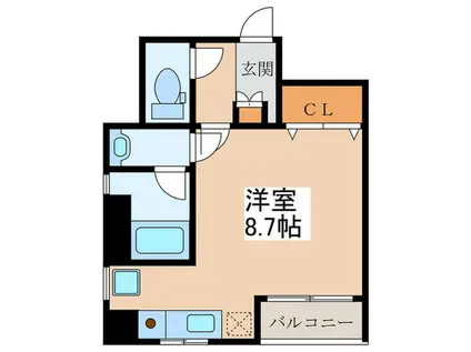 ABE BUILDING(ワンルーム/5階)の間取り写真