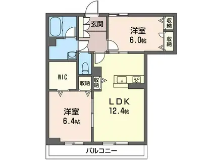 大門ベレオIII(2LDK/3階)の間取り写真