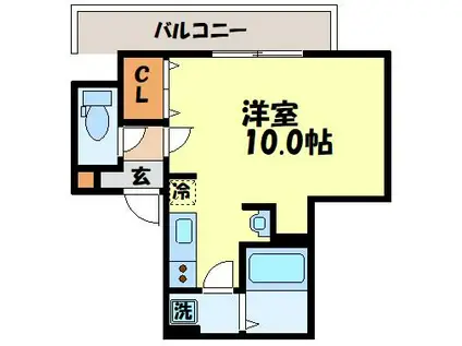 グランポルト樺島(ワンルーム/7階)の間取り写真