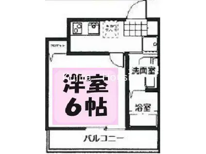 ウエストガーデン幸手中Ⅲ(1K/2階)の間取り写真