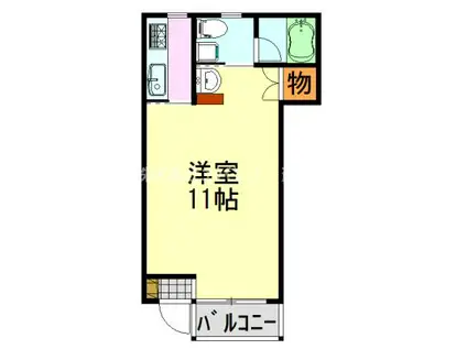 サンライズ13(1K/1階)の間取り写真