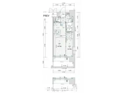 グランフォーレ県庁前アネックス(1LDK/13階)の間取り写真