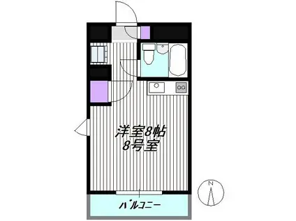 ドミトリー茅ヶ崎(ワンルーム/3階)の間取り写真