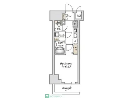 小田急伊勢原駅前マンション(1K/5階)の間取り写真