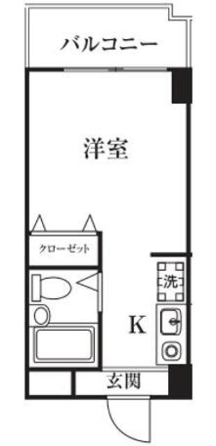 エクセラン西八王子(1K/2階)の間取り写真