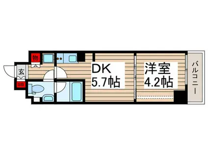 アーバンパーク押上(1DK/5階)の間取り写真