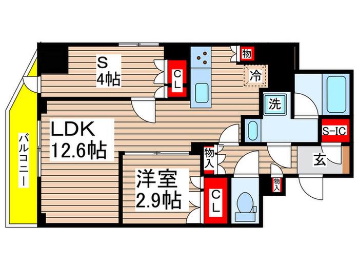コンフォリア・リヴ平井MUTIO(1SLDK/5階)の間取り写真