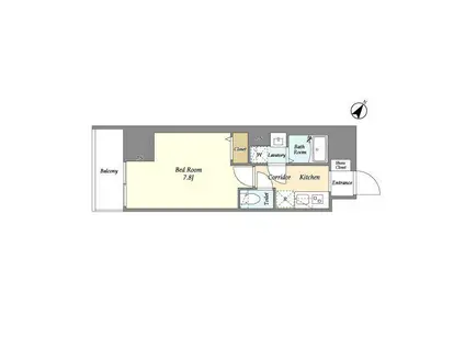 KDXレジデンス町田ノース(1K/8階)の間取り写真