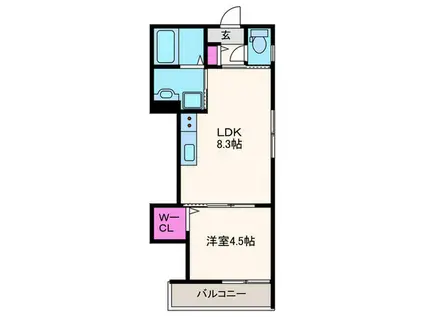 VAINQUEUR(1LDK/3階)の間取り写真