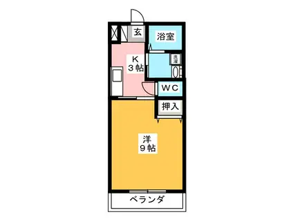CASA CEREZO(1K/3階)の間取り写真