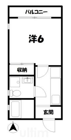 サイト京都西院(1K/3階)の間取り写真