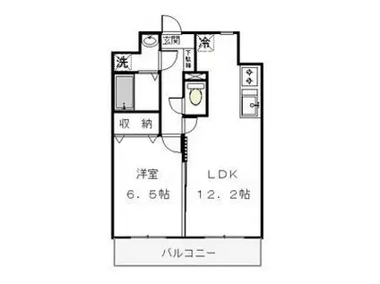 アルト カッシーナ(1LDK/4階)の間取り写真