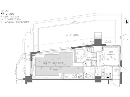 ZOOM大塚(1LDK/8階)の間取り写真