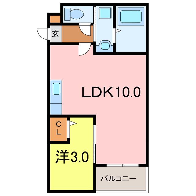 JACK HACHIMANIV(1LDK/1階)の間取り写真