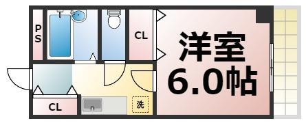 エリットハイツ(1K/1階)の間取り写真