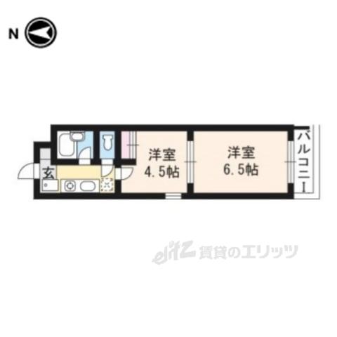 アールグランツ京都洛南(2K/3階)の間取り写真