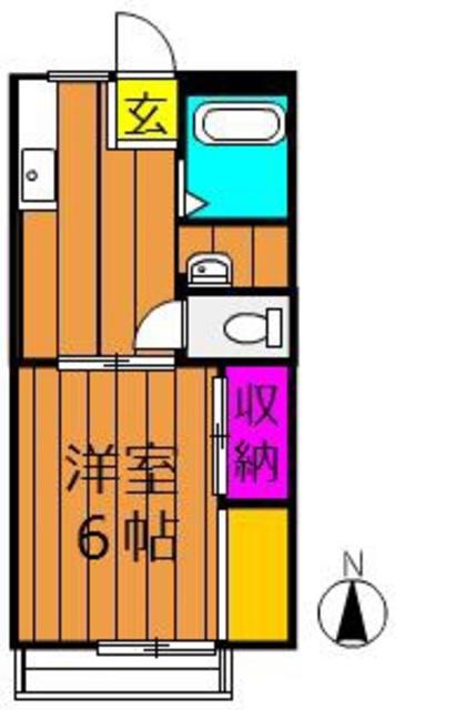 アンダンテ福井B棟(1K/1階)の間取り写真