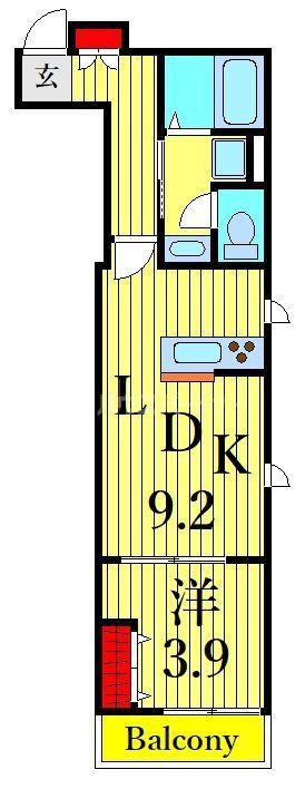 ラウレア(1LDK/2階)の間取り写真