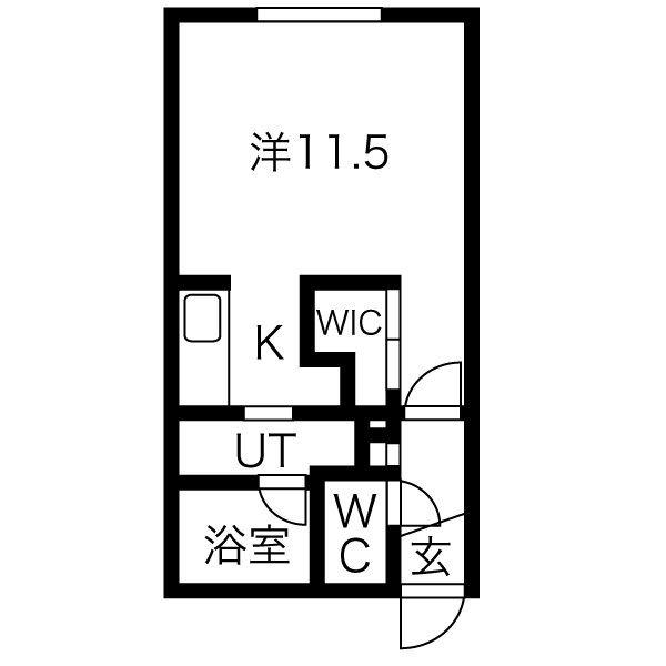 REUSSIR N6W11(1K/3階)の間取り写真