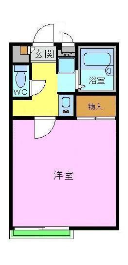 レオパレス狭山池(1K/1階)の間取り写真