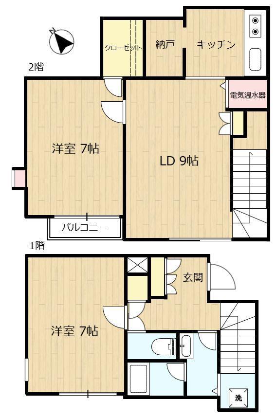 目白台ビル(2LDK/1階)の間取り写真