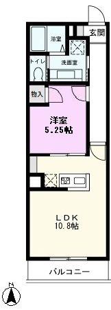 BEーGARDEN(1LDK/1階)の間取り写真