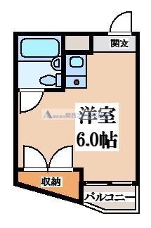 プレアール鴻池(ワンルーム/2階)の間取り写真