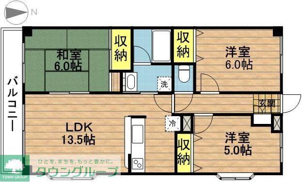 ステージア・ハセ(3LDK/1階)の間取り写真