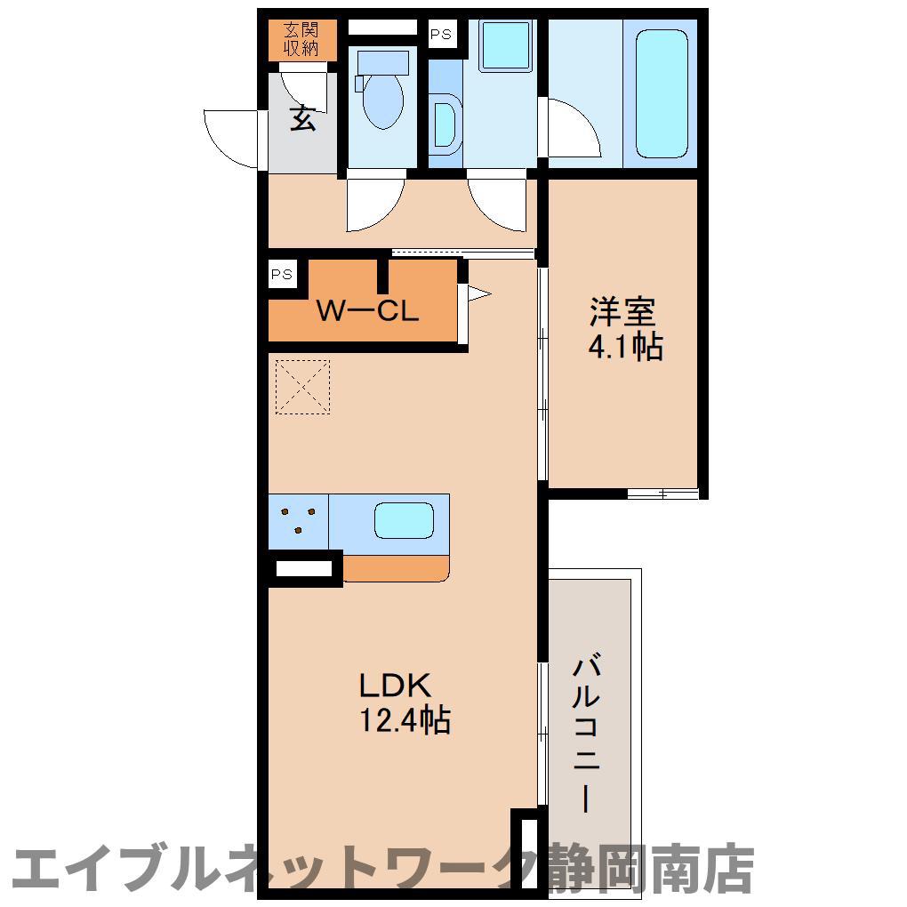 DCREST新川S(1LDK/2階)の間取り写真