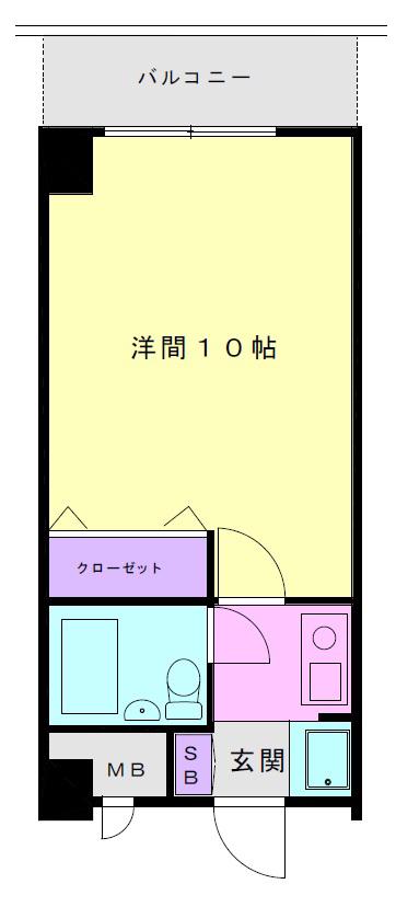 グリーンハイツ花菱(1K/4階)の間取り写真