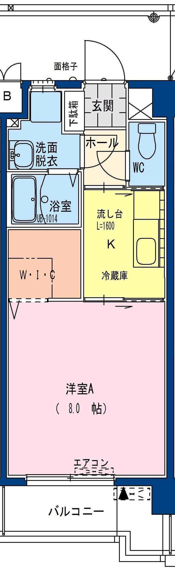 エメフィスYUKI(1K/2階)の間取り写真