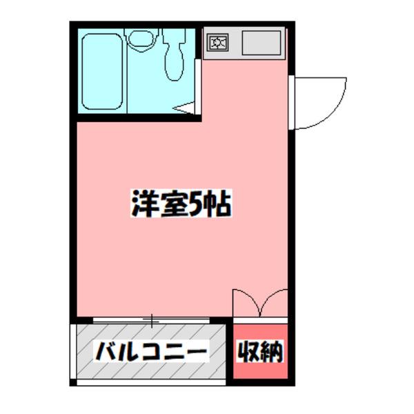 ディモーレ清水(ワンルーム/4階)の間取り写真