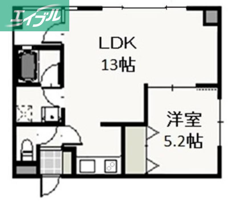 COURT CONDOHR(1LDK/4階)の間取り写真