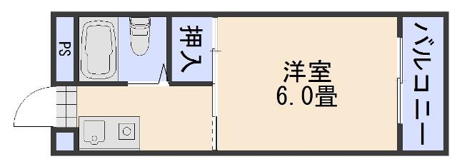 ZAKI BUILDING NO.5(1K/1階)の間取り写真