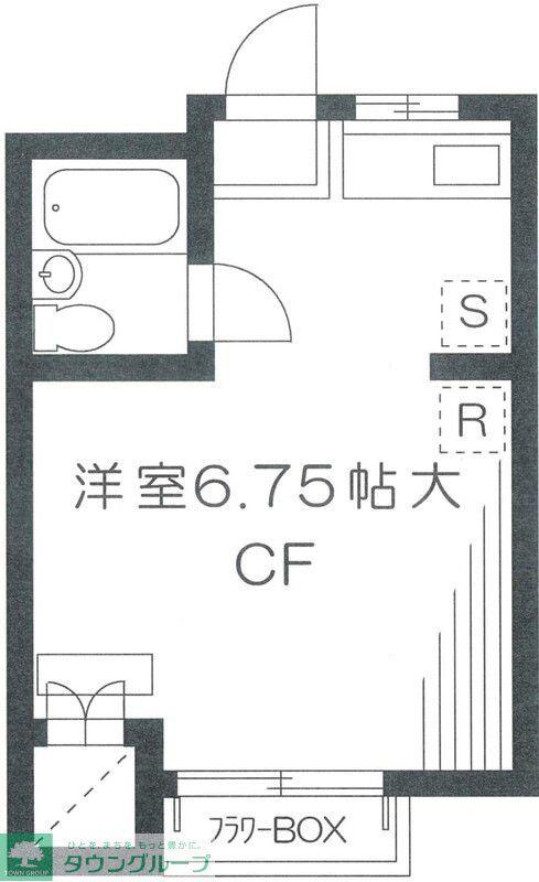 メゾン井上(ワンルーム/2階)の間取り写真