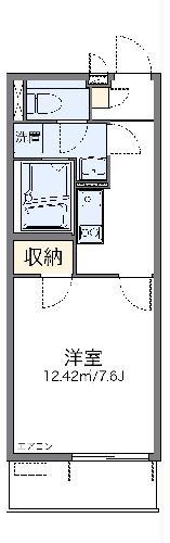 レオネクスト加美北せいわ(1K/3階)の間取り写真