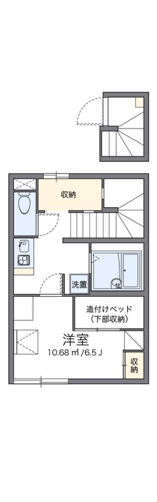レオパレスパピーズスプリング(1K/2階)の間取り写真