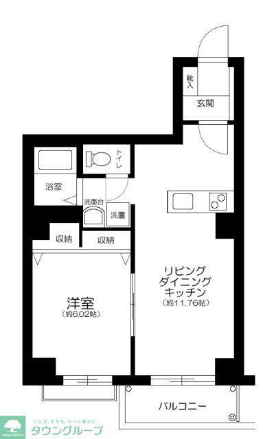 GRANTS48(1LDK/3階)の間取り写真