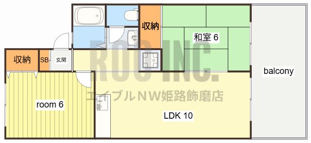 ピュアリティー21(2LDK/1階)の間取り写真