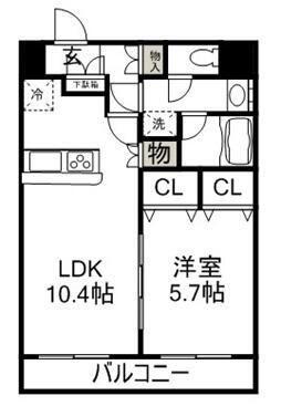 PRESCELTO壱番館(1LDK/2階)の間取り写真