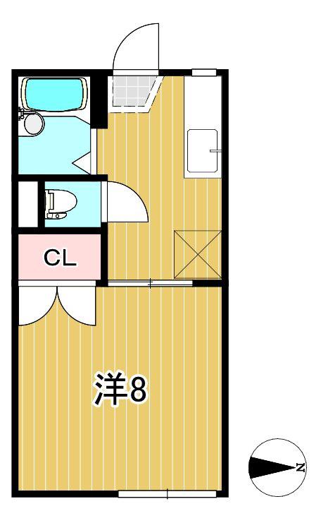 スターハイツA(1K/1階)の間取り写真