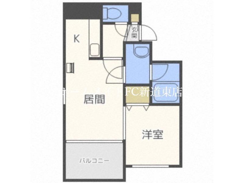 カハラコートセカンド(1LDK/4階)の間取り写真