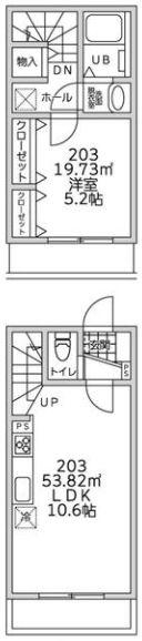 アベニール セレスト(1LDK/2階)の間取り写真