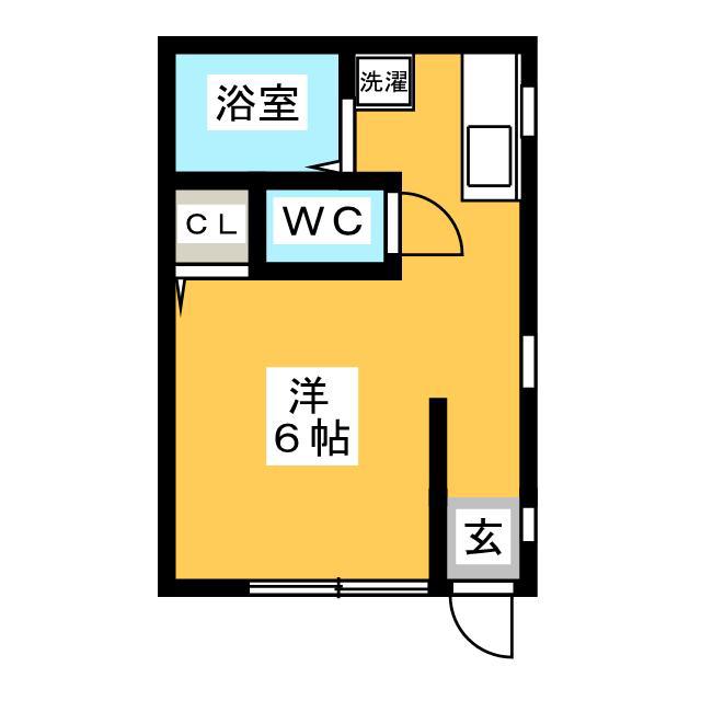 ブルーム・K(ワンルーム/1階)の間取り写真