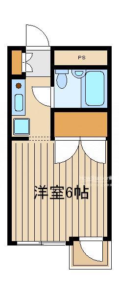 ジョイフル西池袋(1K/2階)の間取り写真