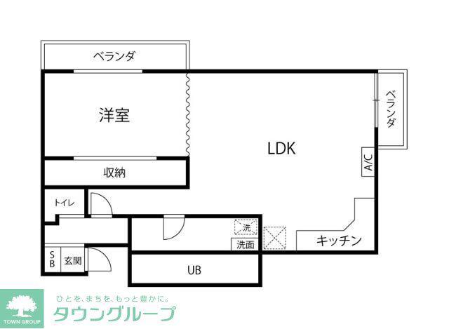 クローネ北沢(1LDK/2階)の間取り写真